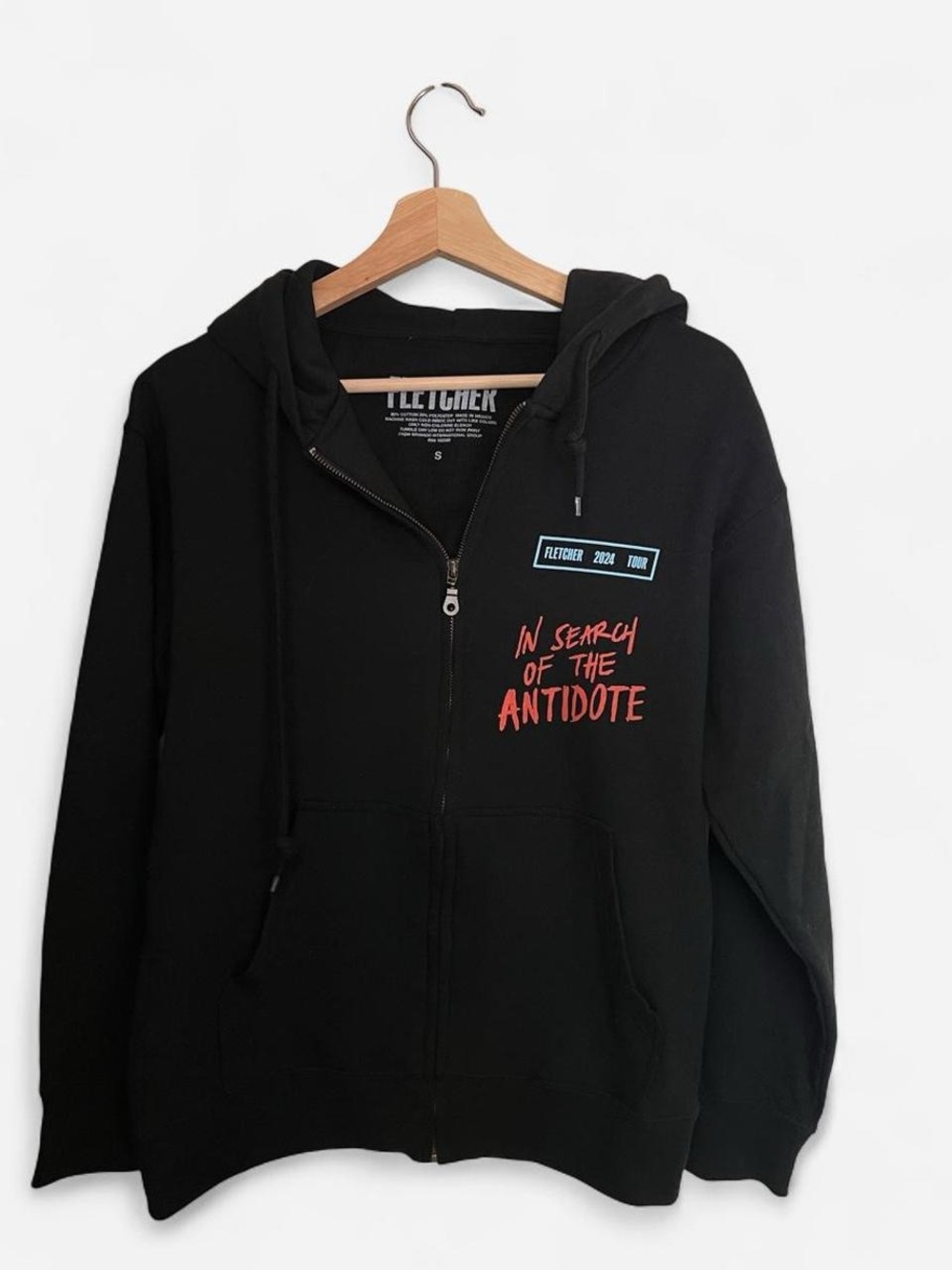 Fletcher 2024 tour merch zip up hoodie